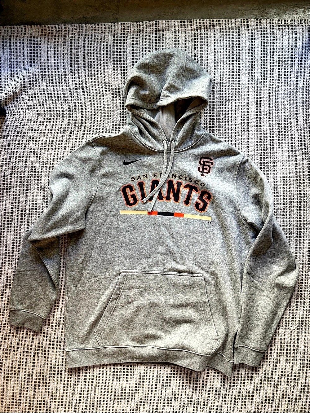 Nike San Francisco Giants MLB Pullover Hoodie Gray & Orange XL